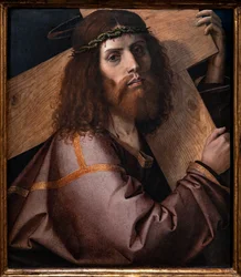 Kristus kantaa ristiä, ensimmäinen vuosikymmen 1500-luku (öljy paneelissa)