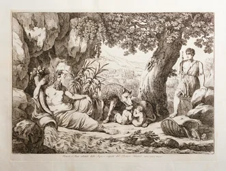 Romulus ja Remus imevät naarassutta