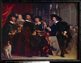 Les syndics des arbaletriers de San Sebastian a Amsterdam Painting Bartholomeus Van der Helst (1613-1670)