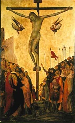 Golgata (kulta ja tempera paneelissa)