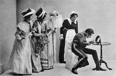 Kohtaus Quality Streetiltä, 1902.