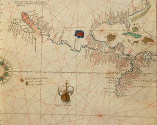 Afrikka, Eurooppa ja osa Amerikkaa: Keski-Amerikka, Atlas of the World kolmessakymmenessä kolmessa kartassa, kirjoittaja Battista Agnese