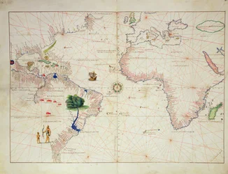 Uusi maailma, Atlas of the World in 33 Maps, Venetsia, 1. syyskuuta 1553 (muste vellum) (katso myös 330961)
