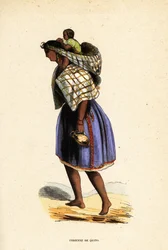 Native American nainen Quitosta, Ecuadorista