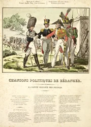 Kansakuntien Pyhä allianssi, teoksesta Chansons Politiques de Béranger, 1815-1818