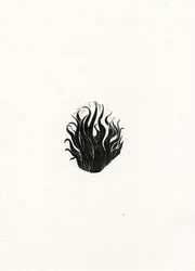 Fire, 2017, (puukaiverrus paperille)