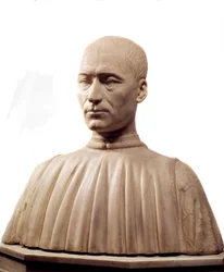 Italialaisen condottieren ja poliitikon Philippe Strozzin (tai Filippon) (1489-1538) rintakuva. 1400-luku, Pariisi, Louvre-museo.