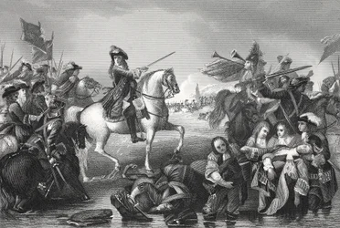 Battle of the Boyne, kaiverrus W. French (litho)