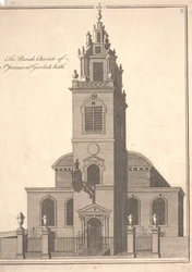 St. James Garlickhythen seurakuntakirkko, n. 1750 (kaiverrus)