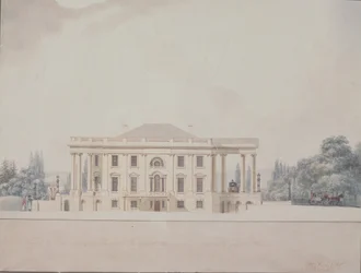 Presidentin talon eteläportico, 1807