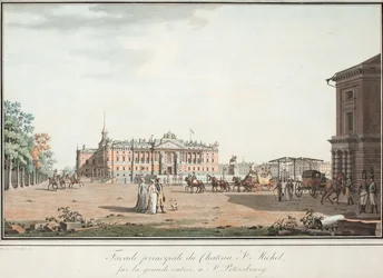 Näkymä Mikaelin palatsista Pietarissa, n. 1806