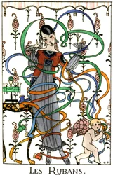 Nauhat, mekko flapperin tyyliin, n.1919.
