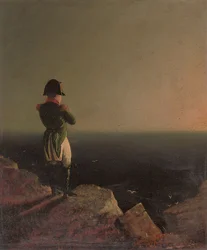 Mietteisiinsä vaipunut Napoleon Bonaparte Saint Helenalla, 1841