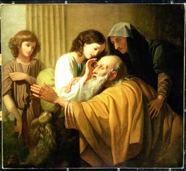 Tobias parantaa isänsä sokeutta, 1772