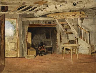 Tutkimus mökin sisustuksesta, n. 1869