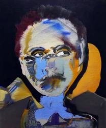 50 suurta kirjailijaa historiassa : Tennessee Williams, 2015 (öljy ja akryyli kankaalle)