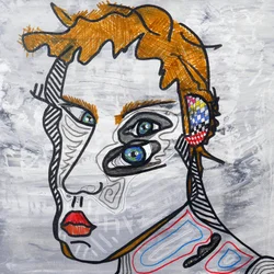 Surautoportrait sacrifié, 2014 (akryyli kankaalle)