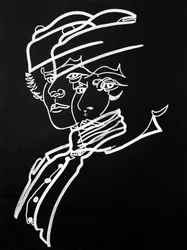 Surportrait : Colette, 2019 (akryyli paperille)