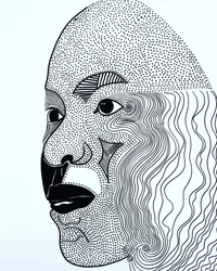 Surportrait: Lorrie Jean-Louis, 2021 (akryyli paperille)