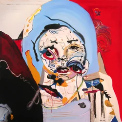 Surportrait: Marlène Dietrich ja pieni tyttö, 2003 (öljy kankaalle)