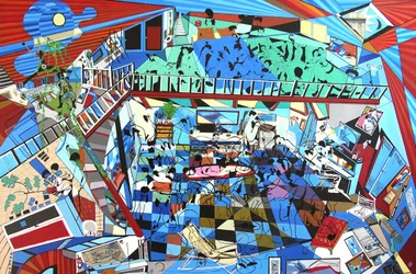 Hyökkääjät, 2000 (öljy ja akryyli kankaalle)