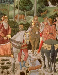 Piero de Medici (1416-69) Casparina, yksityiskohta The Procession of the Magi -sarjasta, n. 1459-1460
