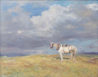 Valkoinen hevonen, noin 1910 (öljy kankaalle)