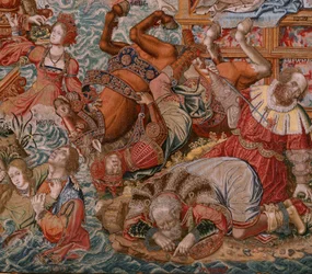 Flanderin kuvakudos. Sarja The Honours. Fortune, tie kunnianosoituksiin (La Fortuna, Camino de los Honores). Sarjan viides kuvakudos. Mallisarjakuvapiirtäjät Bernard van Orleyn ja Jan Gossaert de Mabusen piiristä. Valmistus Pieter van Aelst, Brusse