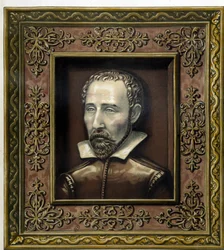 Bernard Palissyn muotokuva, jonka hän on itse toteuttanut keramiikkaastioissa - C. Delangen ja C. Bornemanin teoksessa "Bernard Palissyn teos", Pariisi