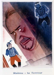 Raimu: Terror - kuvitus Bernard Becan (Bernhard Kahn) (1890-1943) "" Fantasio""" 15.11.1932