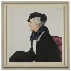 Lady Mendlin (1865-1950) muotokuva, os Ella de Wolfe, nimeltään "Elsie" (öljy kankaalle)