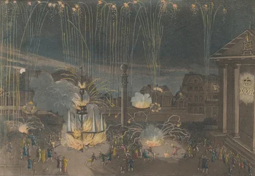 Täydellinen kuvaus ilotulituksesta Covent Gardenissa, joka esitettiin vuonna 1809.