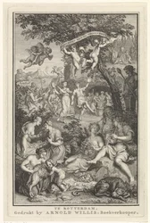 Maisema paimenten ja paimentyttärien kanssa Nimisivu: F. Greenwood, Runot, 1719