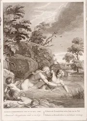 Salmacis ja Hemaphroditus yhdistyivät yhdessä ruumiissa, 1731