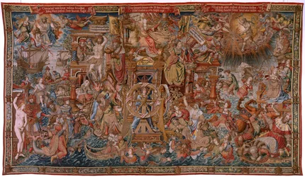 Flanderin kuvakudos. Sarja The Honours. Fortune, tie kunnianosoituksiin (La Fortuna, Camino de los Honores). Sarjan viides kuvakudos. Mallisarjakuvapiirtäjät Bernard van Orleyn ja Jan Gossaert de Mabusen piiristä. Valmistus Pieter van Aelst, Brusse