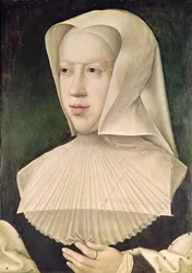 Marguerite de Habsbourg (1480-1530) Savoyn herttuatar (öljy levylle)