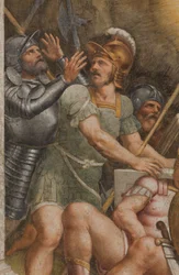 Counterfaccata, Bernardino Gatti, Ylösnousemus 1529, Yksityiskohta