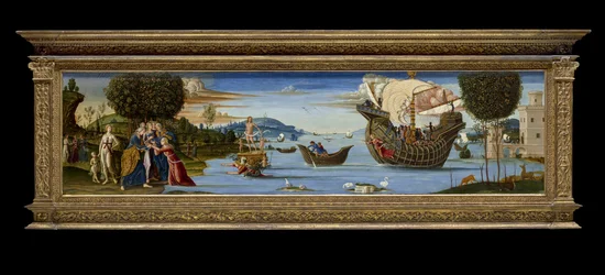 Enaluksen rakas uhrattiin Poseidonille ja säästettiin, n. 1512 (tempera, öljy ja kultalehti puussa)
