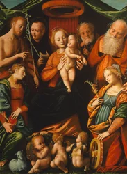 Madonna lapsen ja pyhien kanssa, Bernardino Lanino (1511-1582)