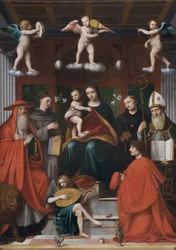 Pyhä keskustelu, Pala Raimondi, 1517-18.