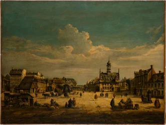Dresdenin Neustadt ja näkymä pohjoiseen