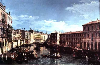 Grand Canal, Venetsia, näkymä etelään Rialton sillalle
