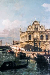 Rio dei Mendicanti ja Scuola di San Marco (öljy kankaalle)
