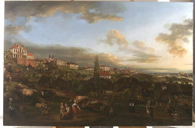Näkymä Varsovasta ja Ordynackin palatsista, 1772