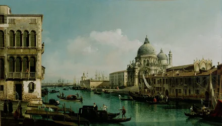 Näkymä Grand Canalille ja Punta della Doganalle, noin 1743