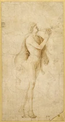 Aulosta soittava satiiri