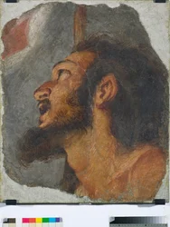 Pyhän Johannes Kastajan pääosa erillisestä freskosta, 1622