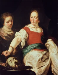 Strozzi, Bernardo (1581-1644) Salome Öljy kankaalle vuoden 1630 valtionmuseoiden jälkeen, Berliini 124x94