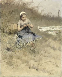 Tyttö neulominen