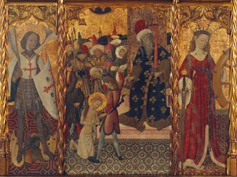 Pyhä Mikael, Pyhän Eulalian ja Pyhän Katariinan marttyyrikuolema, noin 1442-1445